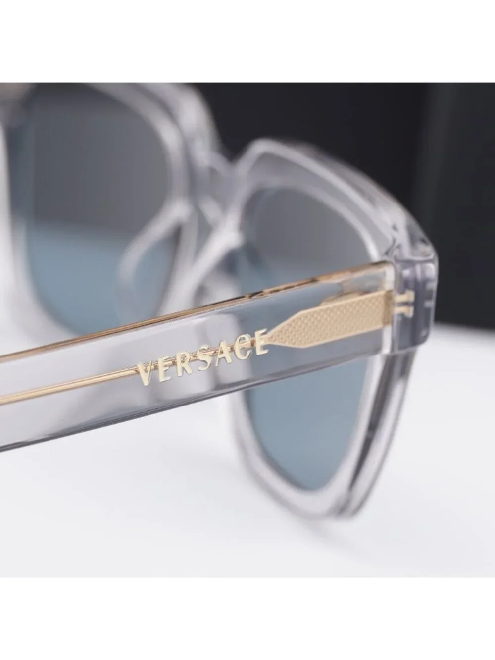 Versace VE4510U 530580 Unisex Square Sunglasses – Grey / Blue